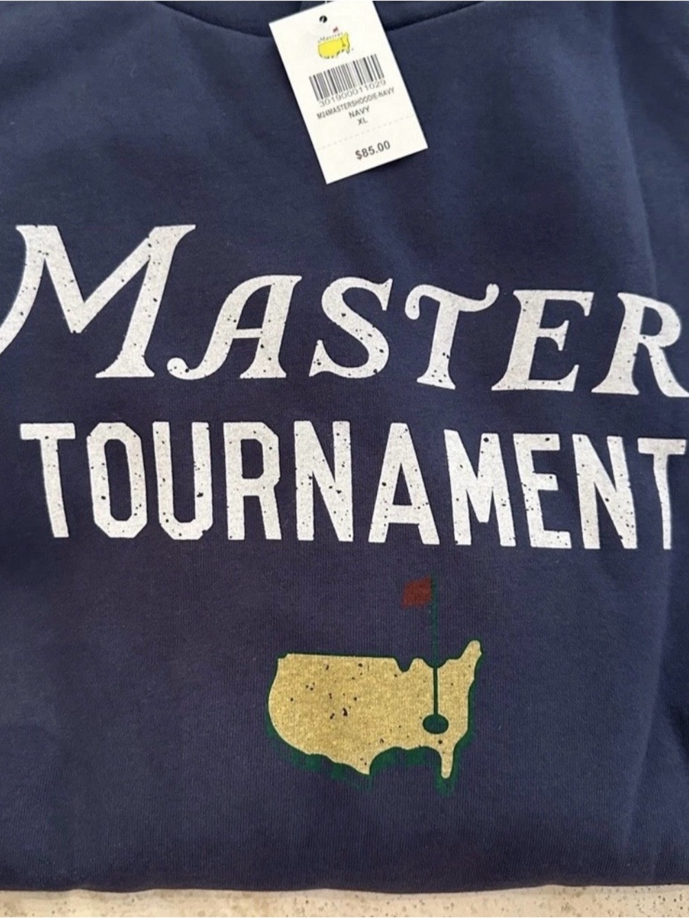 Official Masters Augusta Golf Navy Hoodie NWT Size XL